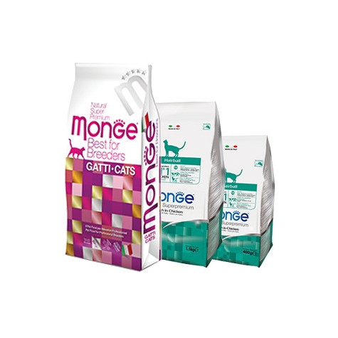 MONGE Natural Superpremium Hairball Ricco di Poulet 400 g.