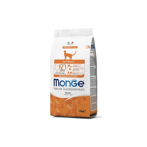 MONGE Natural Superpremium Sterilised Monoprotein con Anatra 1,50 kg. -