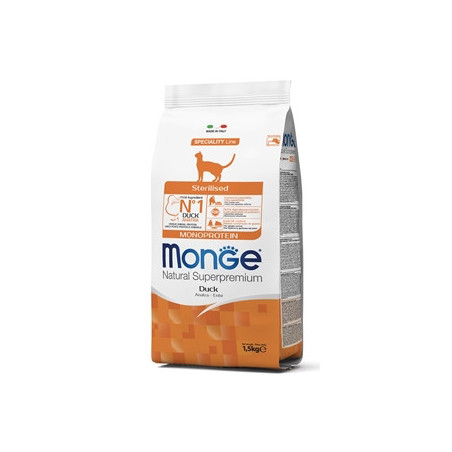 MONGE Natural Superpremium Sterilised Monoprotein con Anatra 1,50 kg. - 