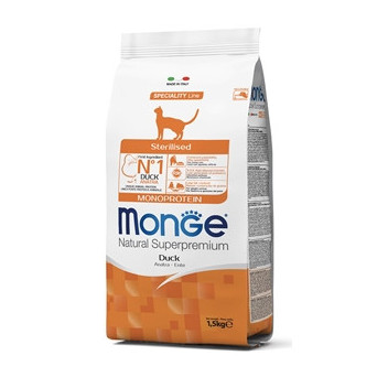 MONGE Natural Superpremium Sterilised Monoprotein con Anatra 10 kg. - 
