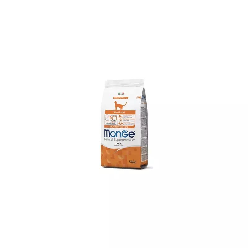 MONGE Natural Superpremium sterilisiertes Monoprotein mit Ente 10 kg.