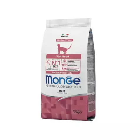 MONGE Natural Superpremium Sterilized Monoprotein with Beef 1,50 kg.