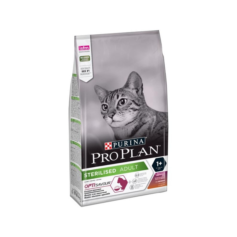 PURINA Pro Plan Sterilized Adult Optisavour with Duck and Liver 10 kg.
