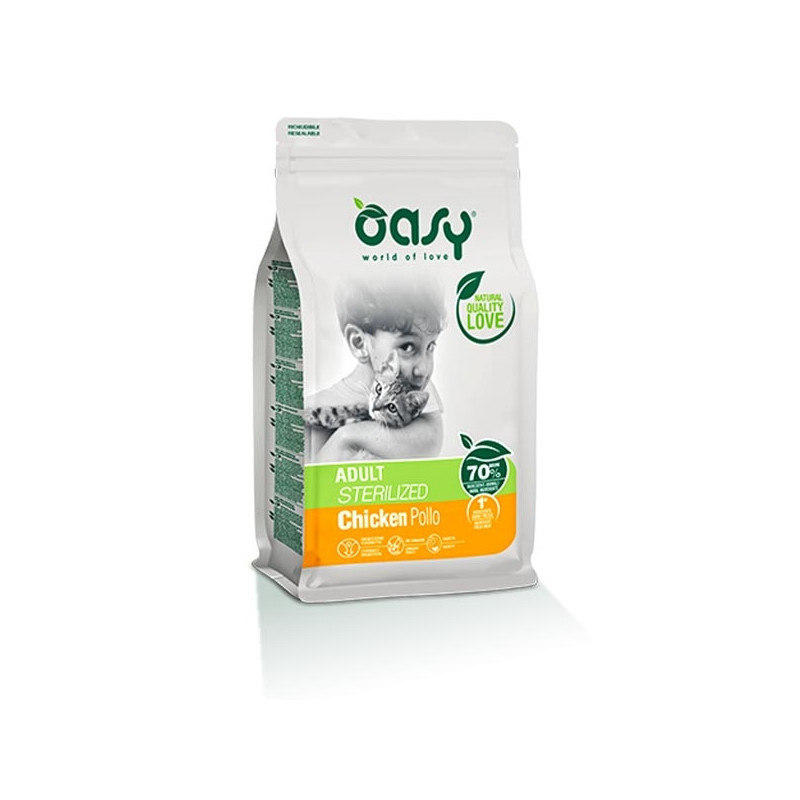 OASY Dry Adult Sterilized avec Poulet 1,5 kg. OASY Dry Adult Sterilized avec Poulet 1,5 kg.