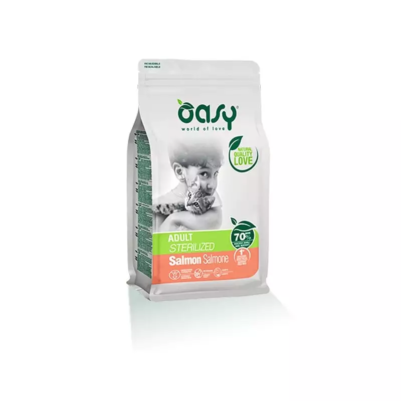 OASY Dry Adult Sterilized with Salmon 7,50 kg.