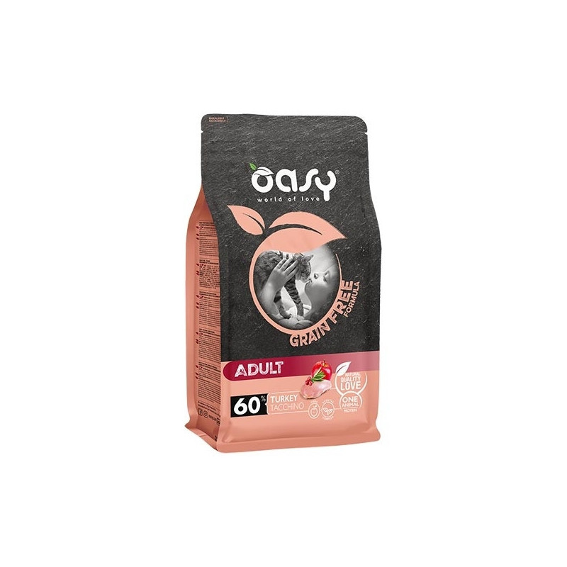 OASY Grain Free Adult avec Dinde 1,5 kg. OASY Grain Free Adult avec Dinde 1,5 kg.