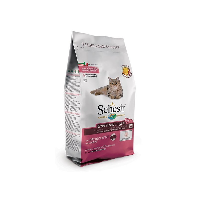 SCHESIR Sterilized et Light avec Jambon 400 g. SCHESIR Sterilized et Light avec Jambon 400 g.