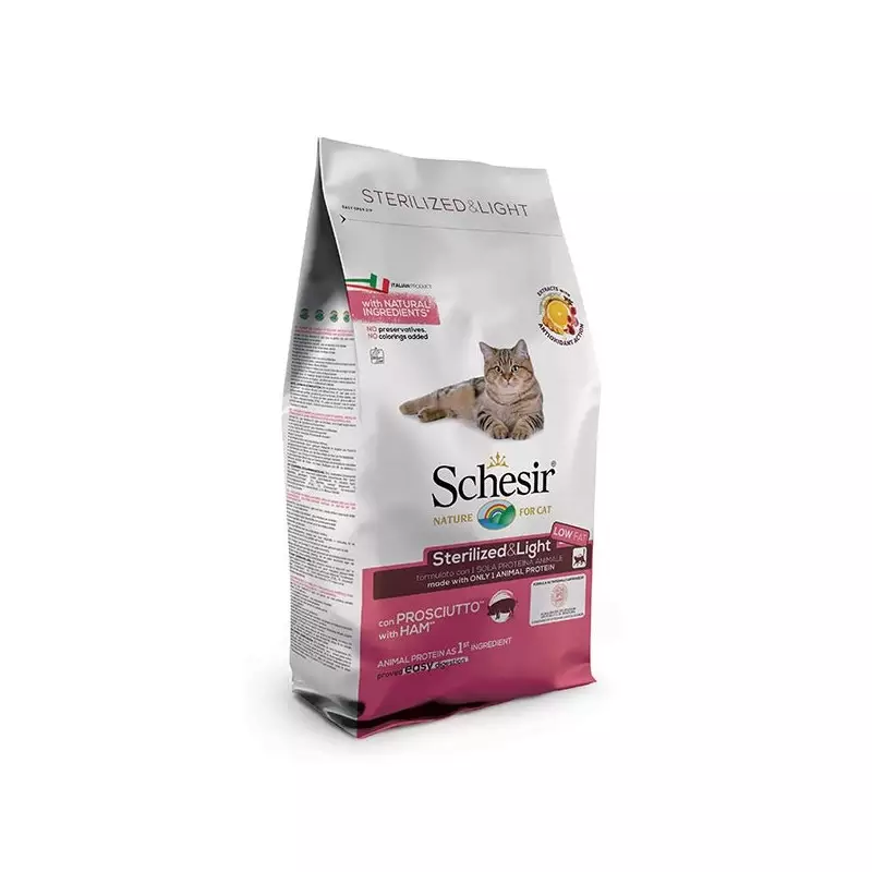 SCHESIR Sterilized & Light con Prosciutto 400 gr. SCHESIR Sterilized & Light con Prosciutto 400 gr.