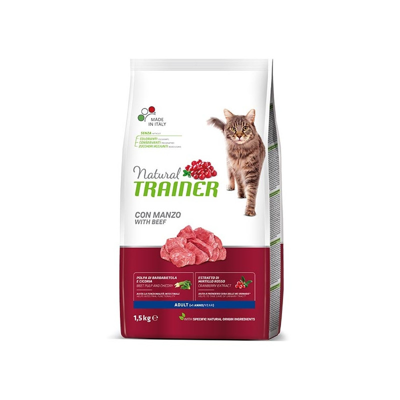 TRAINER Natural Adult avec Bœuf 1,5 kg. TRAINER Natural Adult avec Bœuf 1,5 kg.