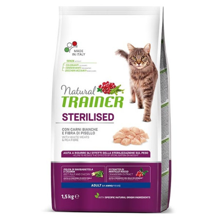 TRAINER Natural Adult Sterilised con Carni Bianche Fresche 1,50 kg. - 