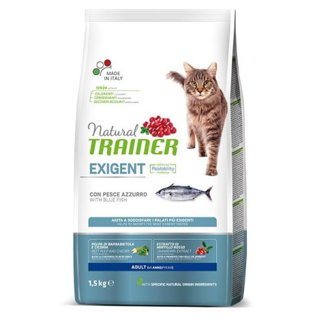 TRAINER Natural Cat Exigent Adult con Pesce Azzurro 300 gr. - 