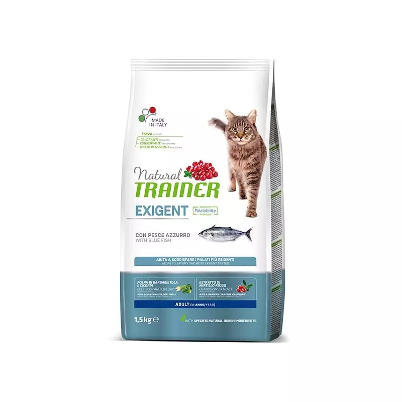 TRAINER Natural Cat Exigent Adult mit Blaufisch 1,5 kg.
