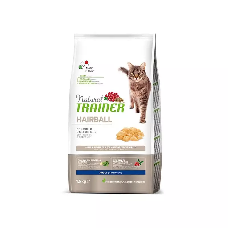 TRAINER Natural Cat Hairball Adult mit Huhn 1,5 kg. TRAINER Natural Cat Hairball Adult mit Huhn 1,5 kg.