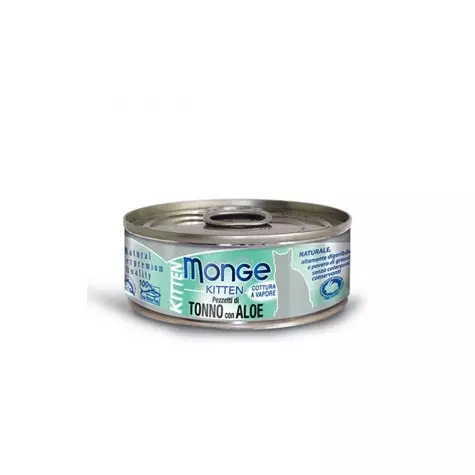 MONGE Natural Superpremium Jelly Kitten Bonito Thunfisch und Aloe Stücke 80 gr.