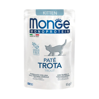 MONGE Natural Superpremium Monoprotein Kitten Trota 85 gr. - 