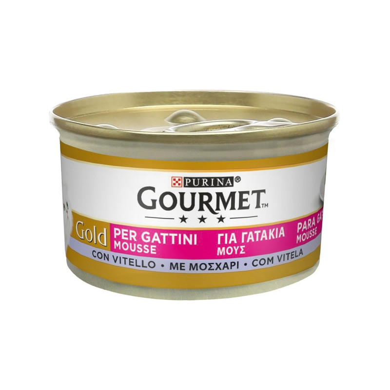 PURINA Gourmet Gold Mousse Chatons avec Veau 85 g.