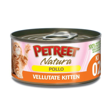 PETREET Natura Le Vellutate Kitten con Pollo 70 gr. - 