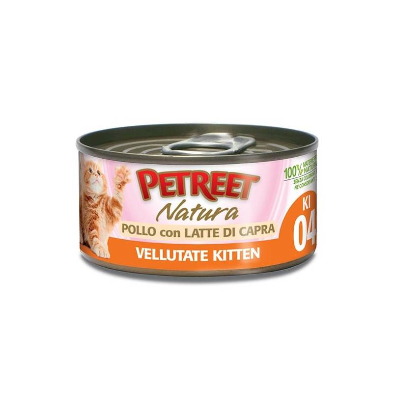 PETREET Natura Le Vellutate Kitten with Chicken and Goat's Milk 70 gr.