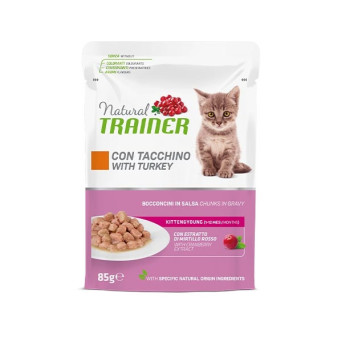 TRAINER Natural Kitten & Young con Tacchino 85 gr. - 