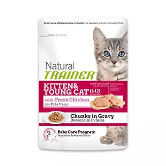 TRAINER Natural Kitten & Young Pollo Bocconcini in Salsa 85 gr. - 