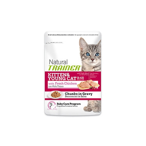 TRAINER Natural Kitten et Young Poulet Bocconcini en sauce 85 g.