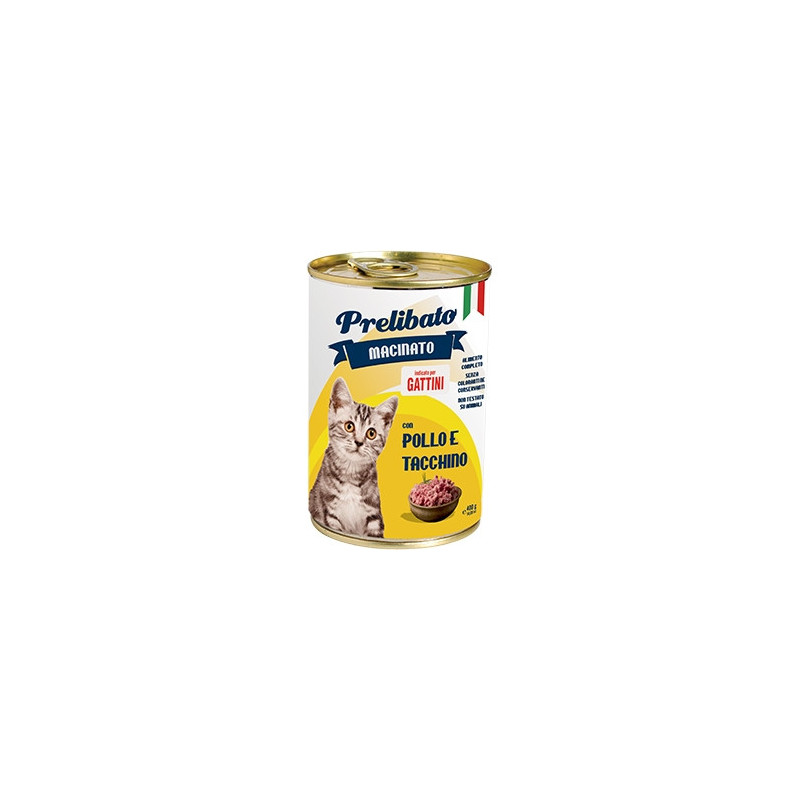 UNIPRO Prelibato Macinato Poulet et Dinde per Chatons 400 g. UNIPRO Prelibato Macinato Poulet et Dinde per Chatons 400 g.