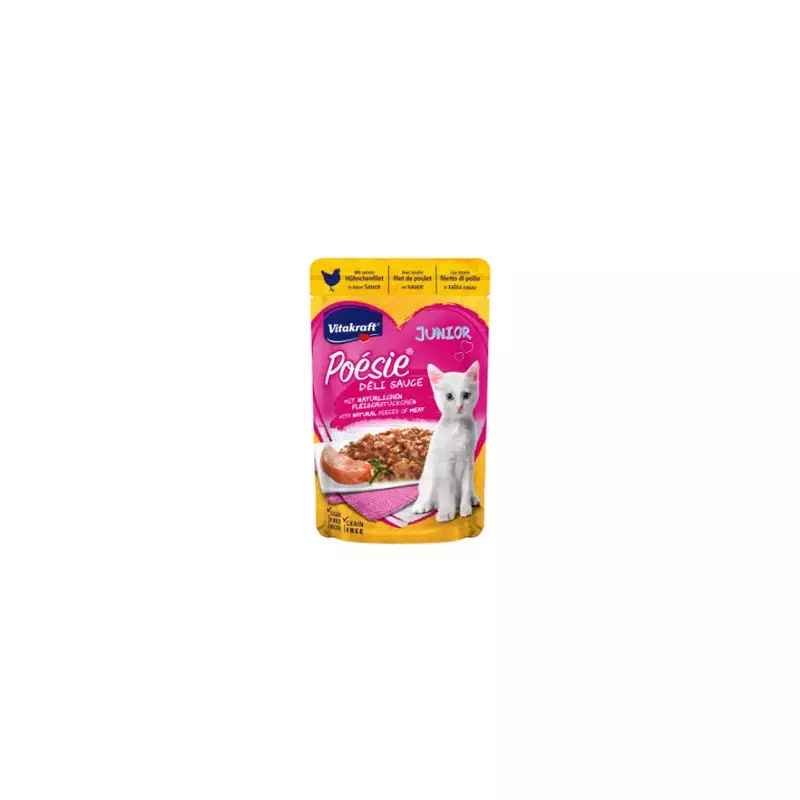 VITAKRAFT Poèsie Deli Sauce Junior con Petto di Pollo 85 gr.
