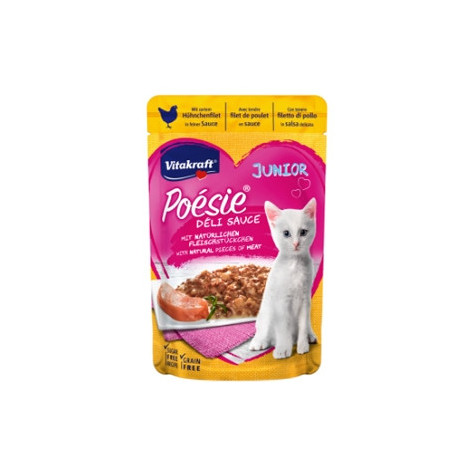 VITAKRAFT Poèsie Deli Sauce Junior avec Petto di Poulet 85 g.