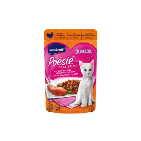 VITAKRAFT Poèsie Deli Sauce Junior con Petto di Tacchino 85 gr. -