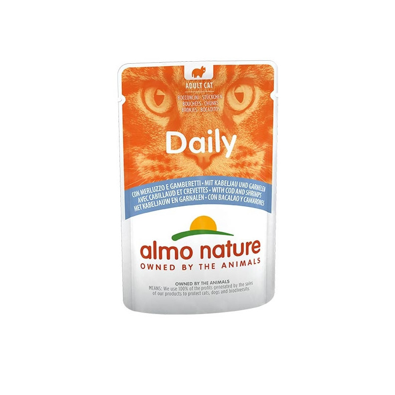 ALMO NATURE Daily Menu avec Cabillaud et Crevettes 70 g. ALMO NATURE Daily Menu avec Cabillaud et Crevettes 70 g.
