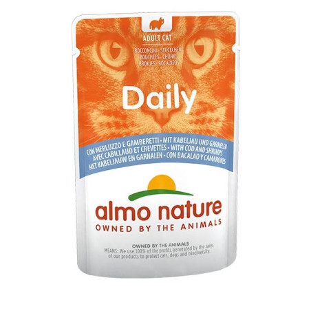 ALMO NATURE Daily Menu con Merluzzo e Gamberetti 70 gr. - 