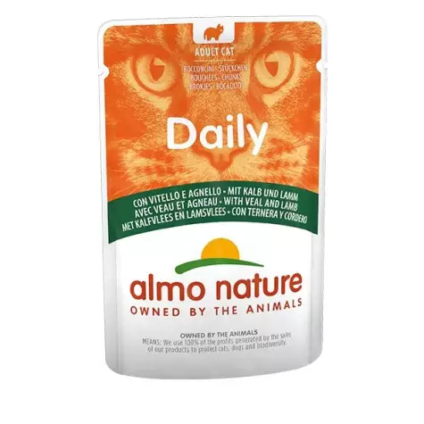 ALMO NATURE Daily Menu con Vitello e Agnello 70 gr. - 