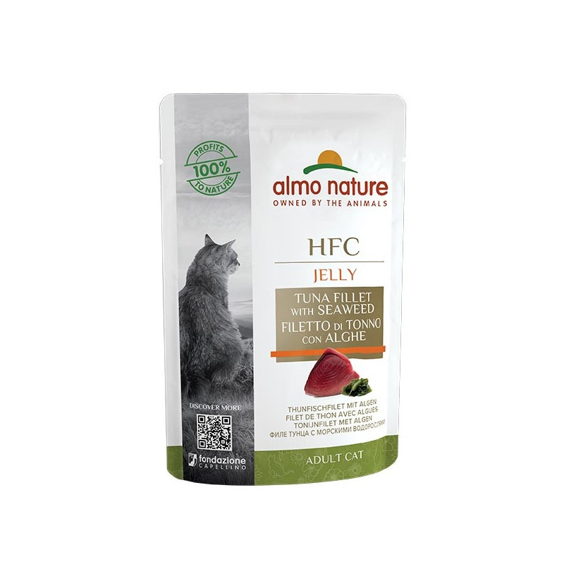 ALMO NATURE HFC Jelly avec Filet de Thon et Algues 55 g. ALMO NATURE HFC Jelly avec Filet de Thon et Algues 55 g.