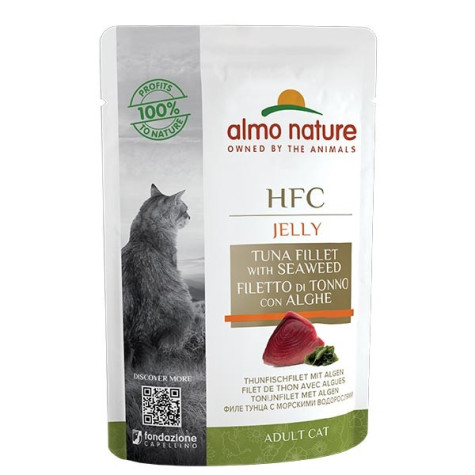 ALMO NATURE HFC Jelly avec Filet de Thon et Algues 55 g.