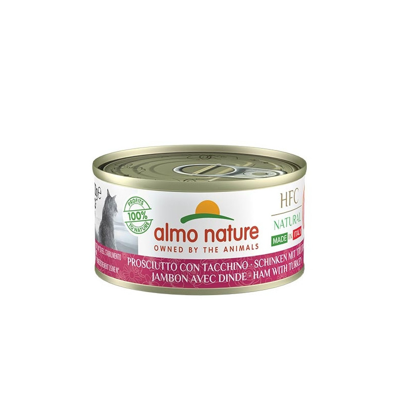 ALMO NATURE HFC Natural Made in Italy Ham with Turkey 70 gr.