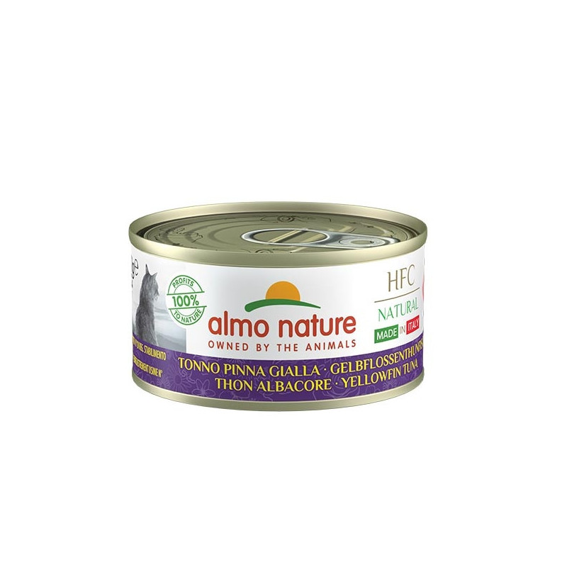 ALMO NATURE HFC Natural Made in Italy Thon Pinna Gialla 70 g. ALMO NATURE HFC Natural Made in Italy Thon Pinna Gialla 70 g.