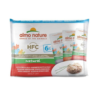 ALMO NATURE HFC Natural Multipack Ricette Assortite al Pollo 6x55 gr. - 
