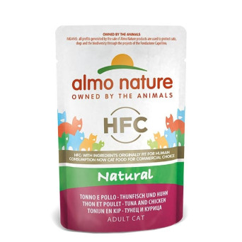 Almo Nature Gatto HFC Natural Tuna and Chicken 55 gr.x6 Sachets