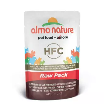 Almo Nature HFC Raw Pack Hähnchenfilet und Schinken 55 gr.