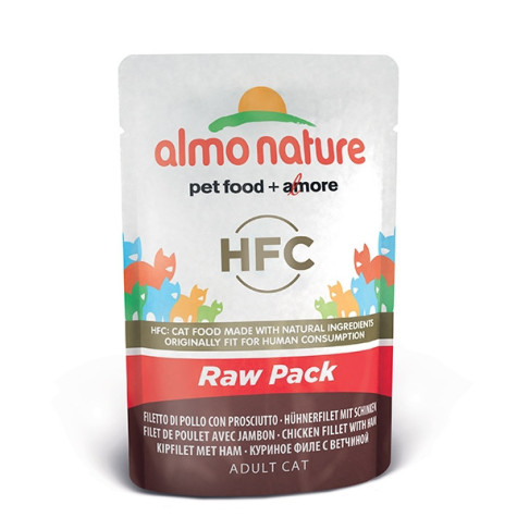 Almo Nature HFC Raw Pack Filet de Poulet et Jambon 55 g.