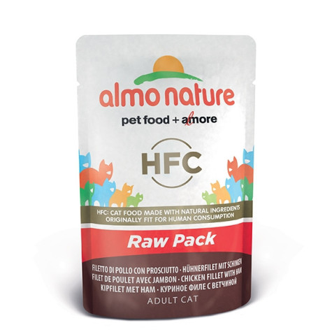 Almo Nature HFC Raw Pack Hähnchenfilet und Schinken 55 gr.