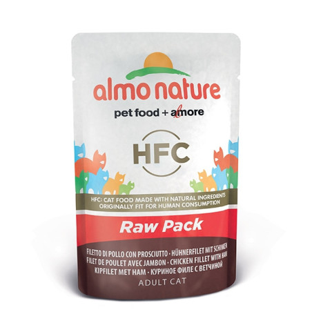 Almo Nature HFC Raw Pack Filetto di Pollo e Prosciutto 55 gr. - 