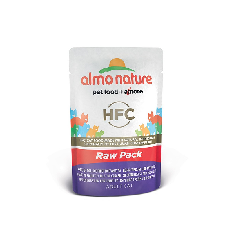 Almo Nature HFC Raw Pack Hähnchenbrust und Entenfilet 55 gr.