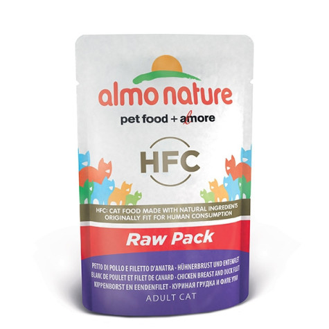 Almo Nature HFC Raw Pack Petto di Pollo e Filetto d'Anatra 55 gr. - 