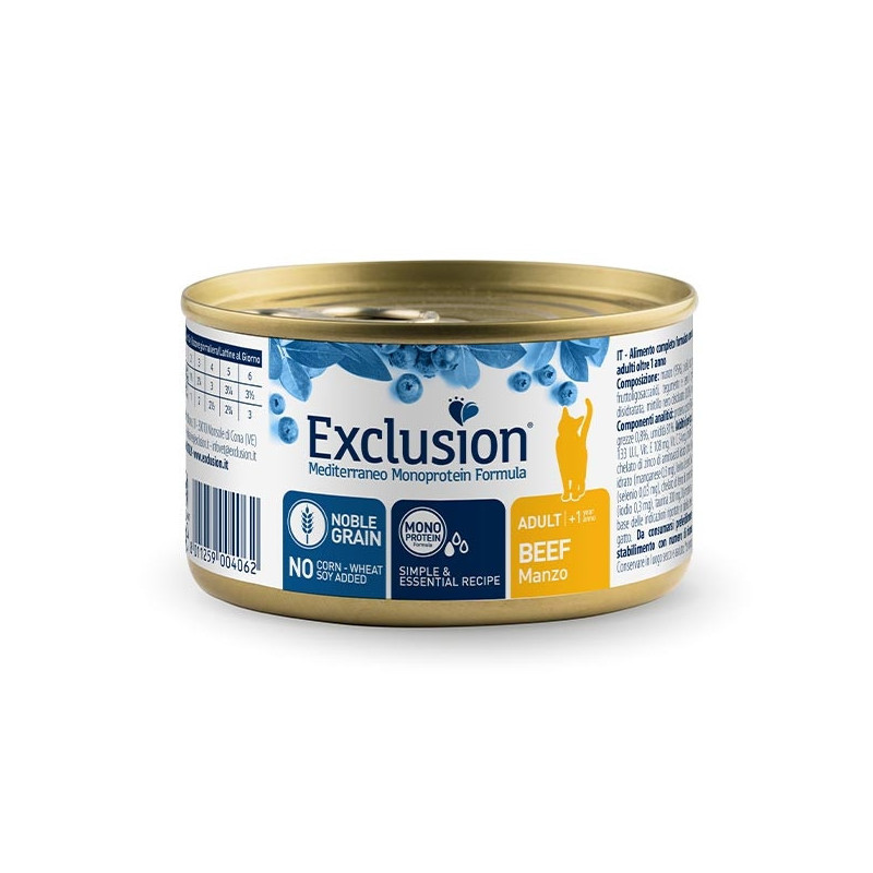 EXCLUSION Mediterraneo Monoprotein Adult All Breeds Bœuf 85 g.