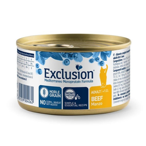 EXCLUSION Mediterraneo Monoprotein Adult All Breeds Bœuf 85 g.