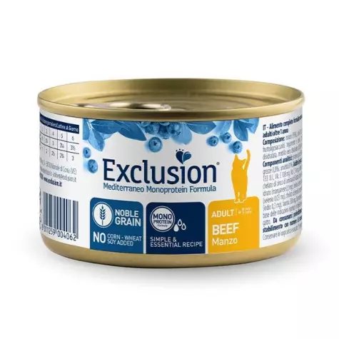 EXCLUSION Mediterraneo Monoprotein Adult All Breeds Manzo 85 gr. - 