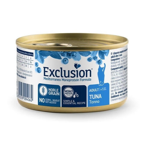 EXCLUSION Mediterraneo Monoprotein Adult All Breeds Thon 85 g.