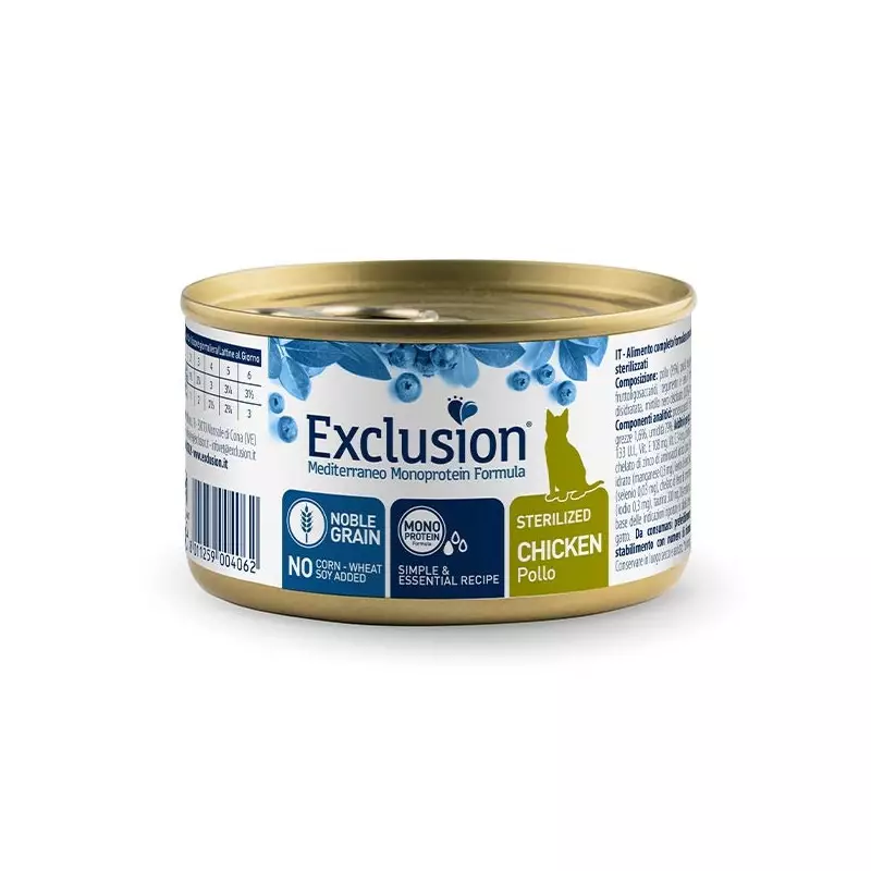 AUSSCHLUSS Mediterraneo Monoprotein Sterilised Adult All Breeds Chicken 85 gr. AUSSCHLUSS Mediterraneo Monoprotein Sterilised Adult All Breeds Chicken 85 gr.