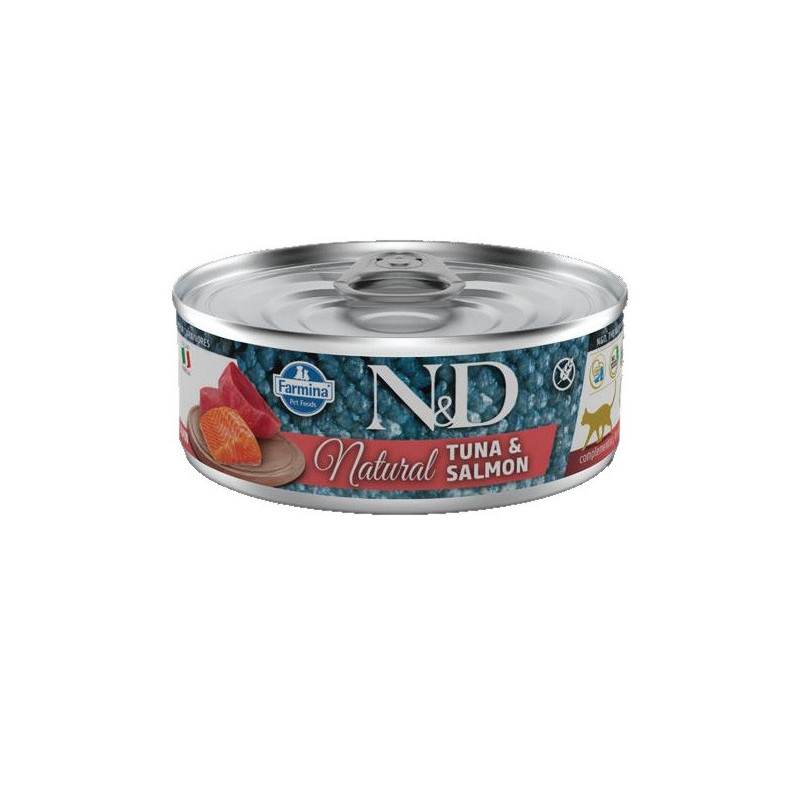 FARMINA N et D NATURAL Thon et Saumon 80 g.